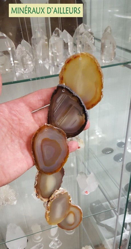 Carillon - Agates Naturelles (9 x 4 cm)