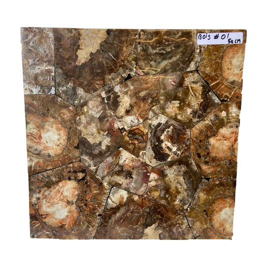 Table Carrée - Bois Fossile n°1