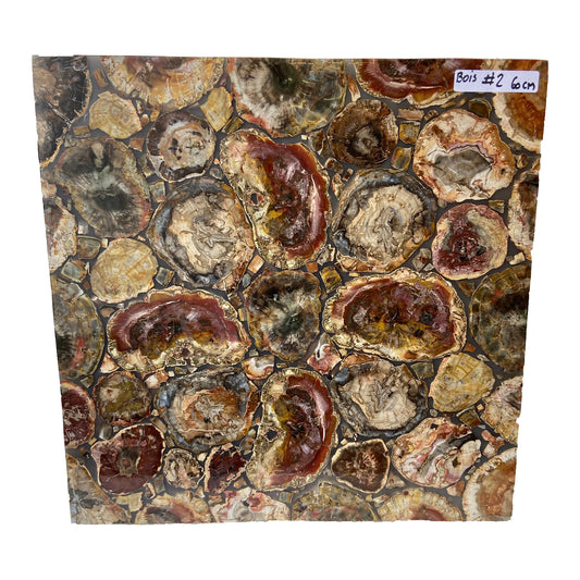 Table Carrée - Bois Fossile n°2