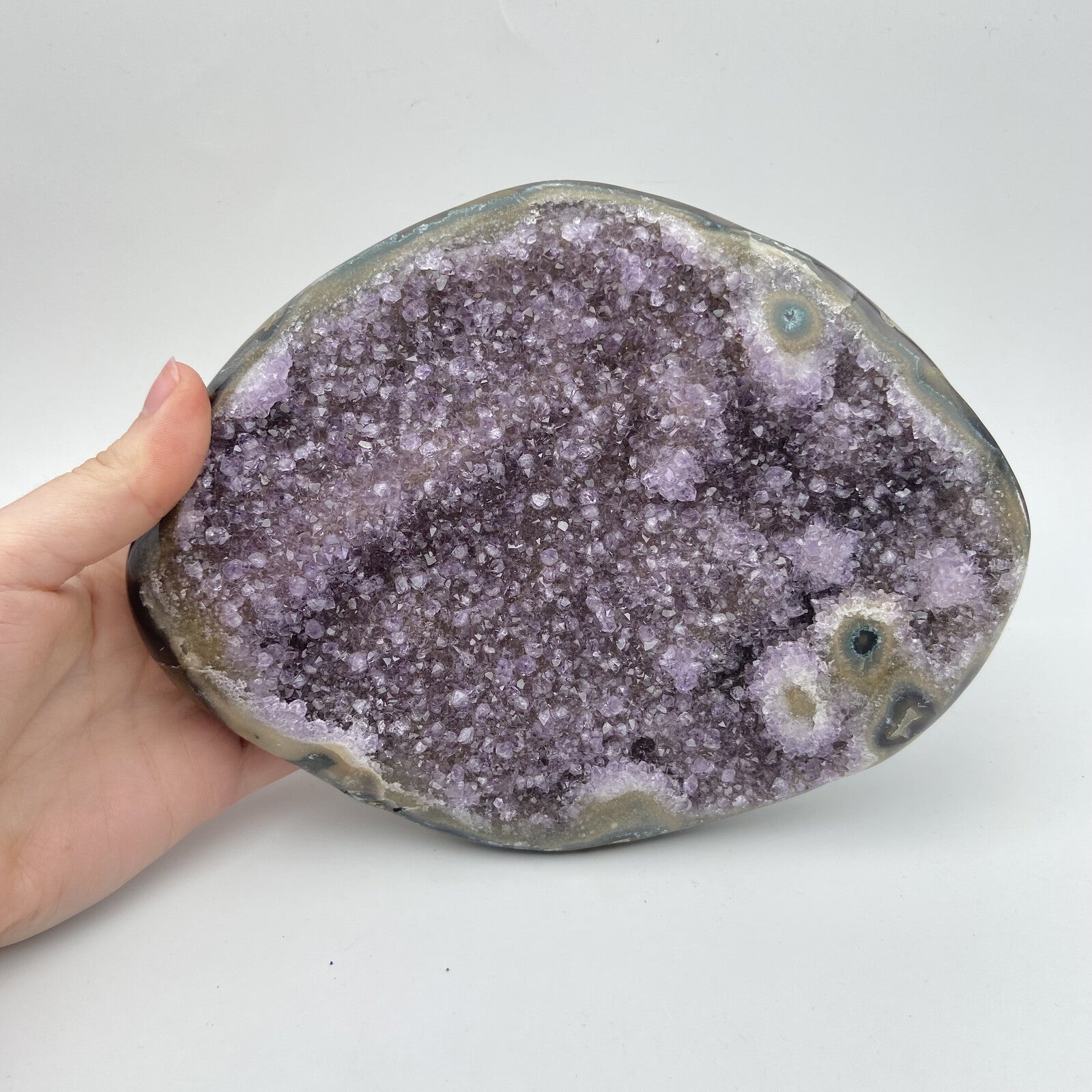 Améthyste Brute A - Bords Polis (pièce n°6) - 1,220 kg