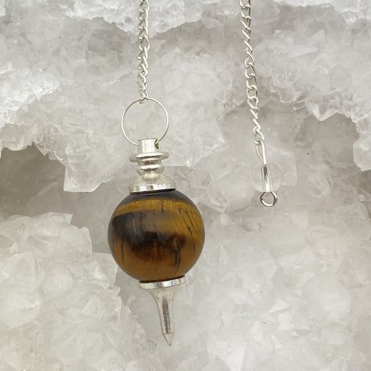 Pendule Boule - Oeil de Tigre