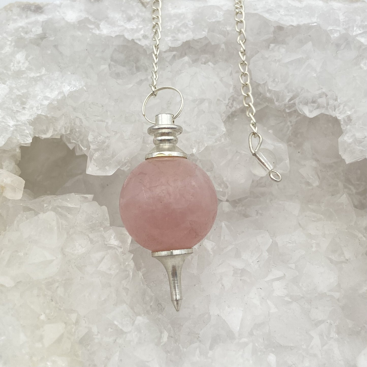 Pendule Boule - Quartz Rose