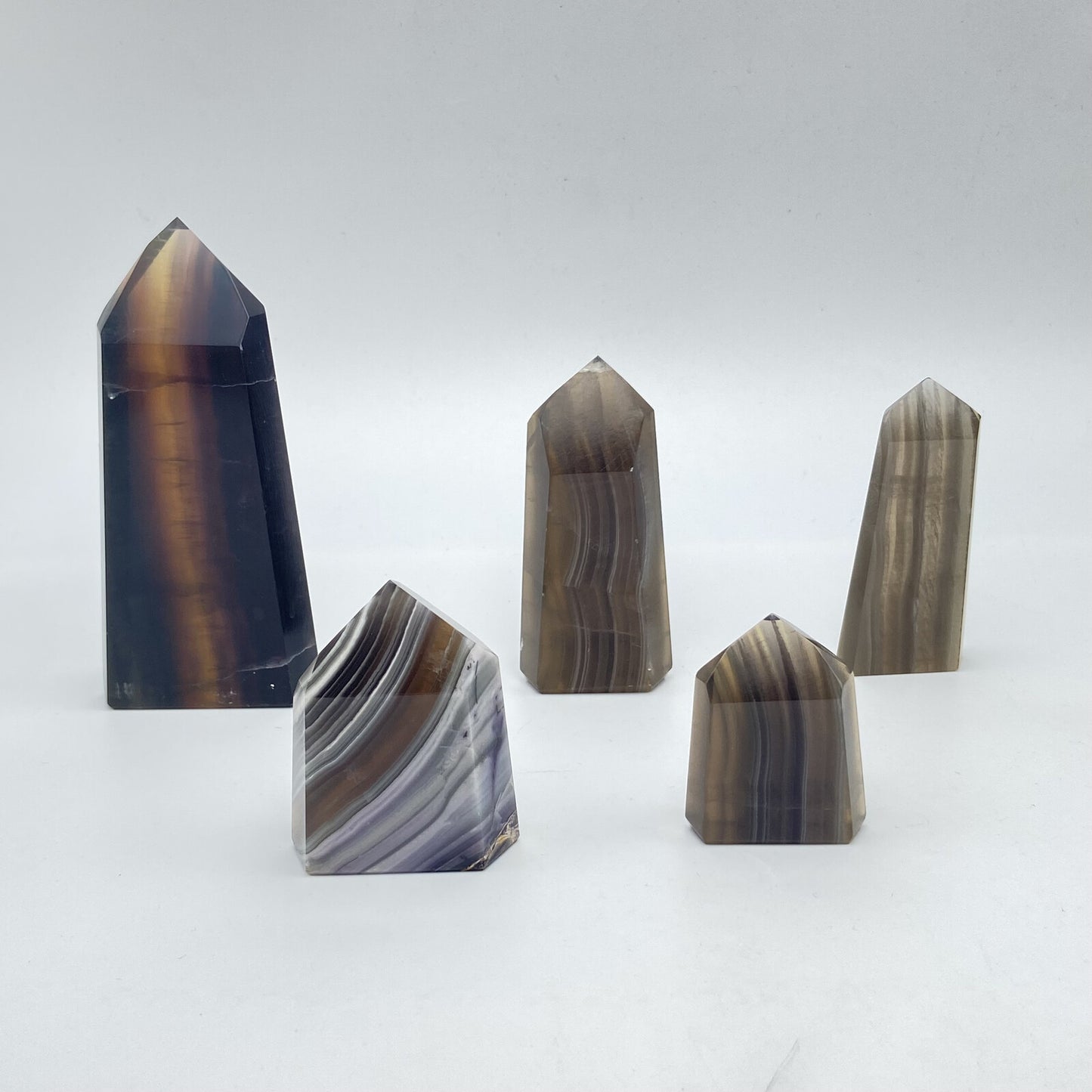 Lot de 5 Pointes Fluorite n°8