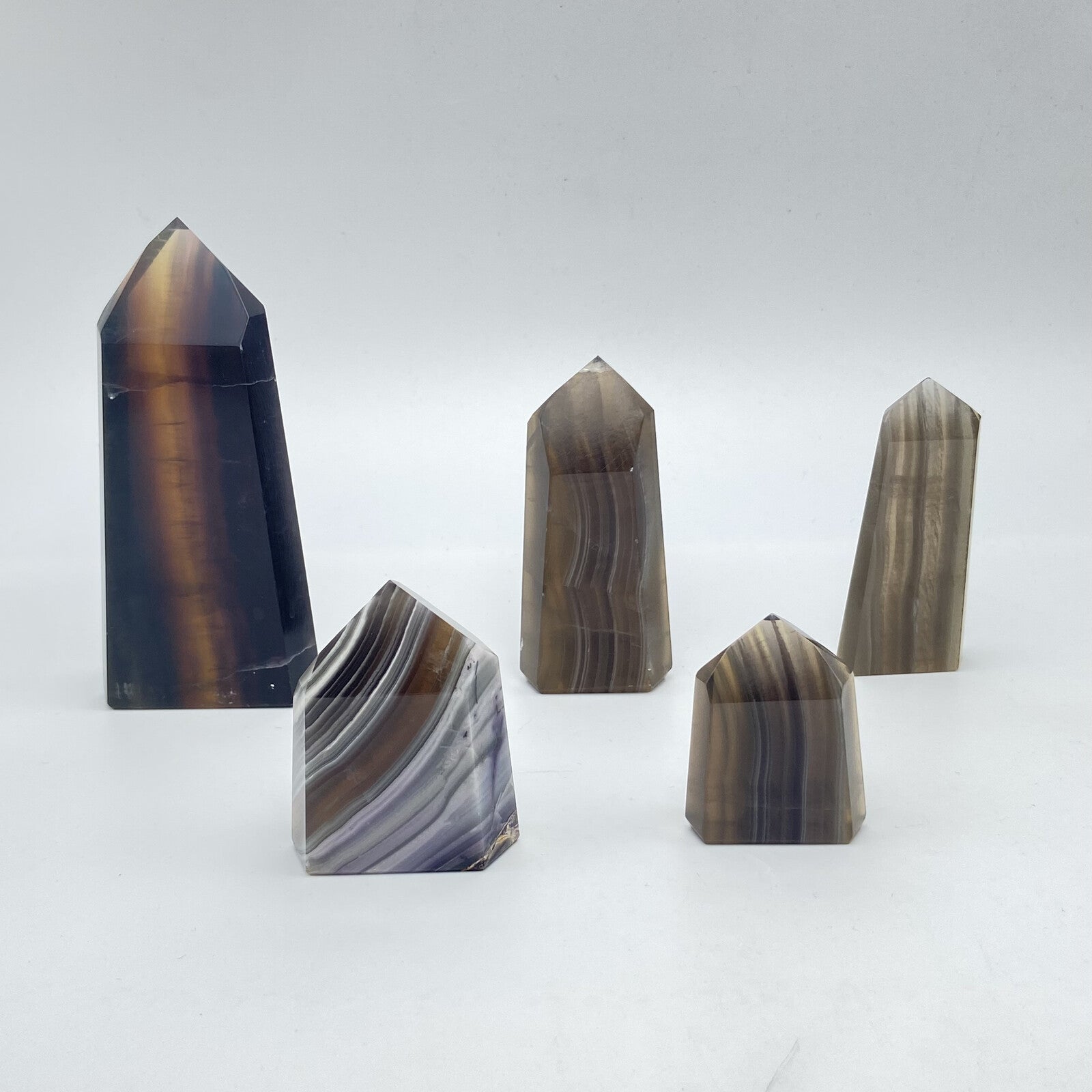 Lot de 5 Pointes Fluorite n°8