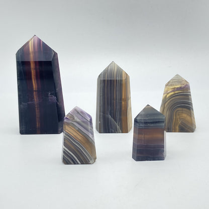 Lot de 5 Pointes Fluorite n°10