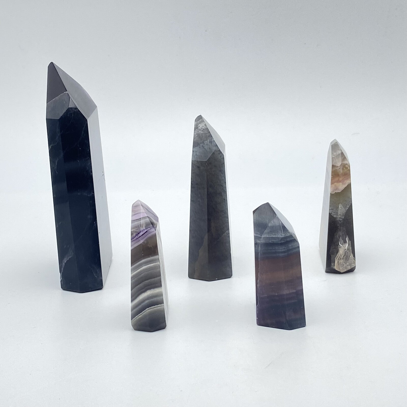 Lot de 5 Pointes Fluorite n°10