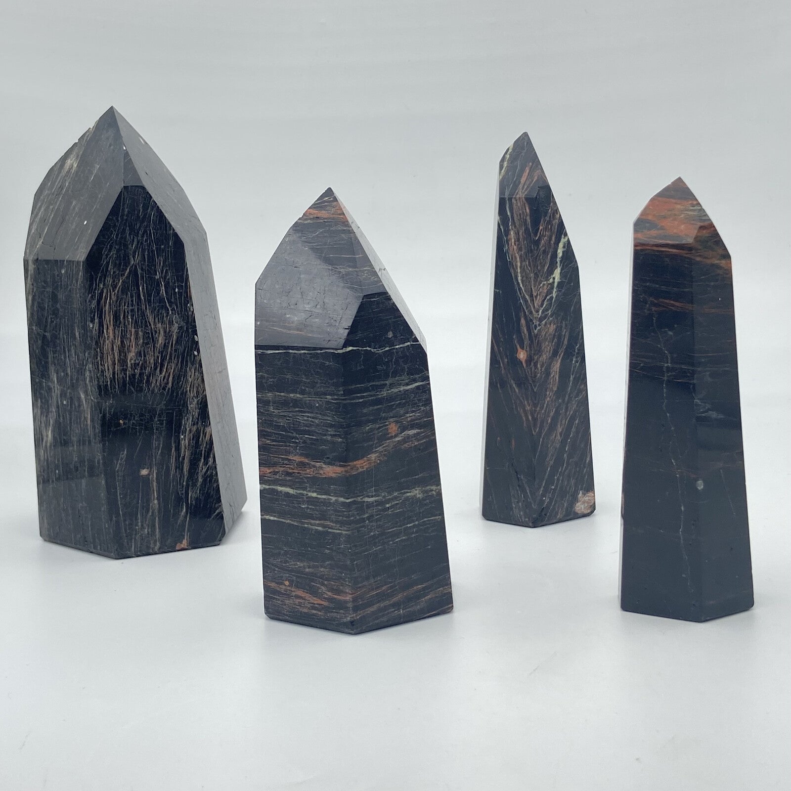Lot de 4 Pointes - Tourmaline Noire n°7