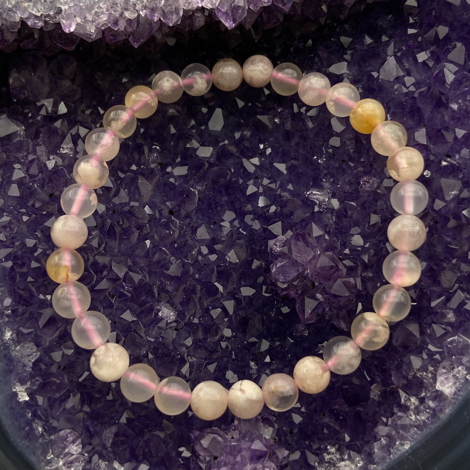 Bracelet - Agate Fleur Sakura (6 mm)