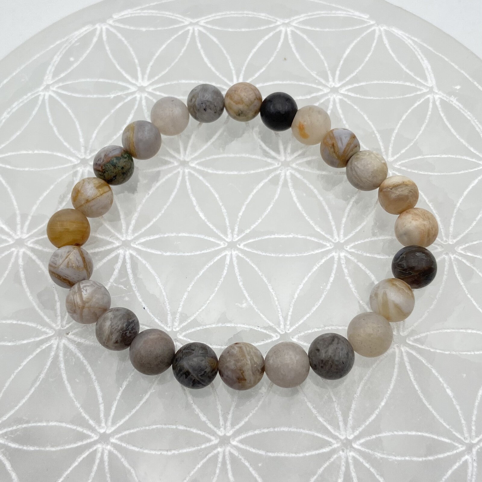 Bracelet - Agate Bambou (8 mm)