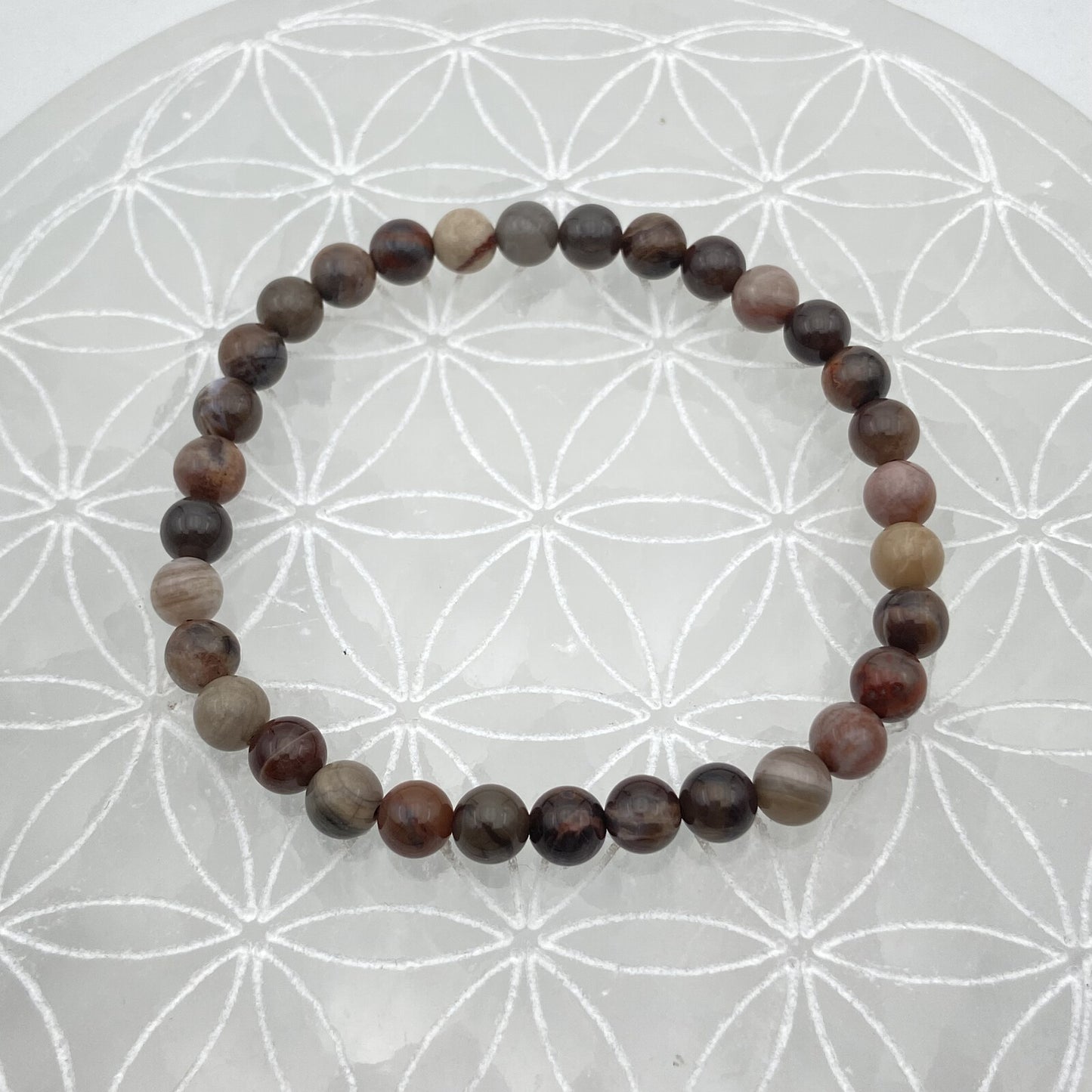 Bracelet - Bois Fossile (6 mm)