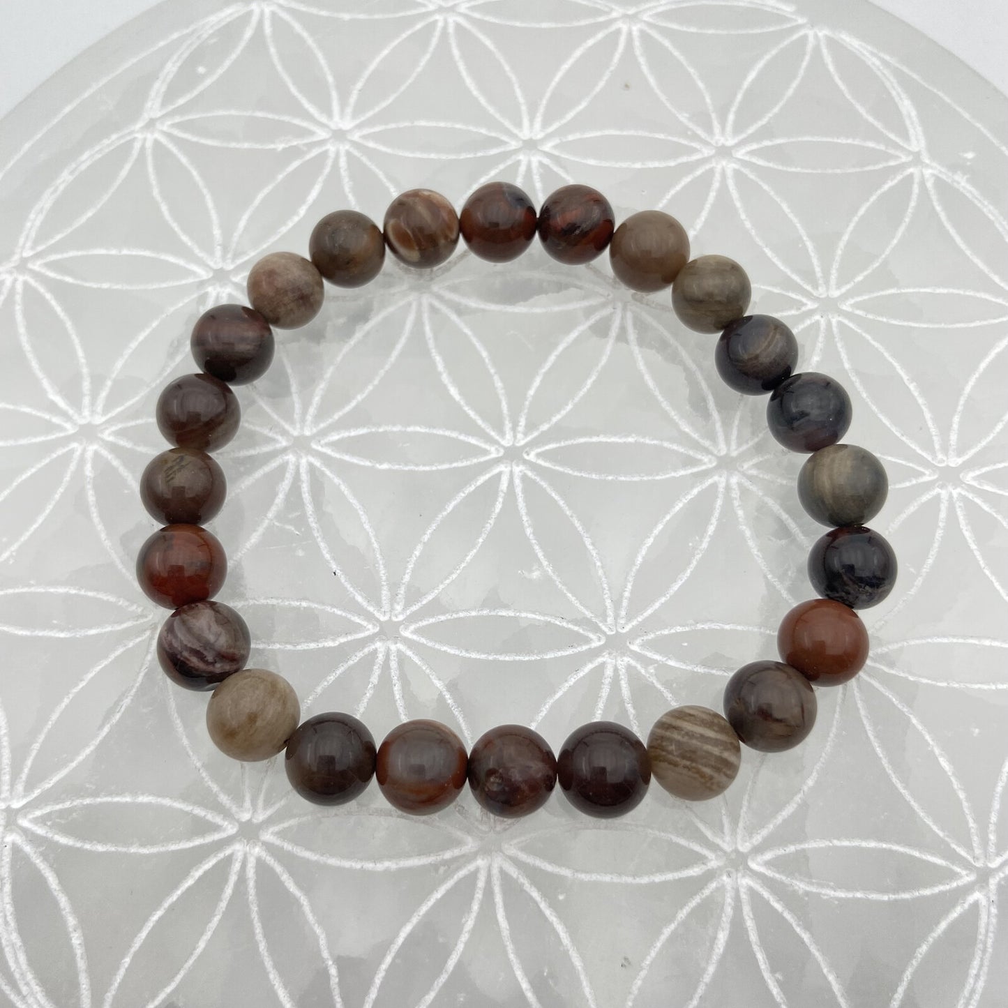 Bracelet - Bois Fossile (8 mm)