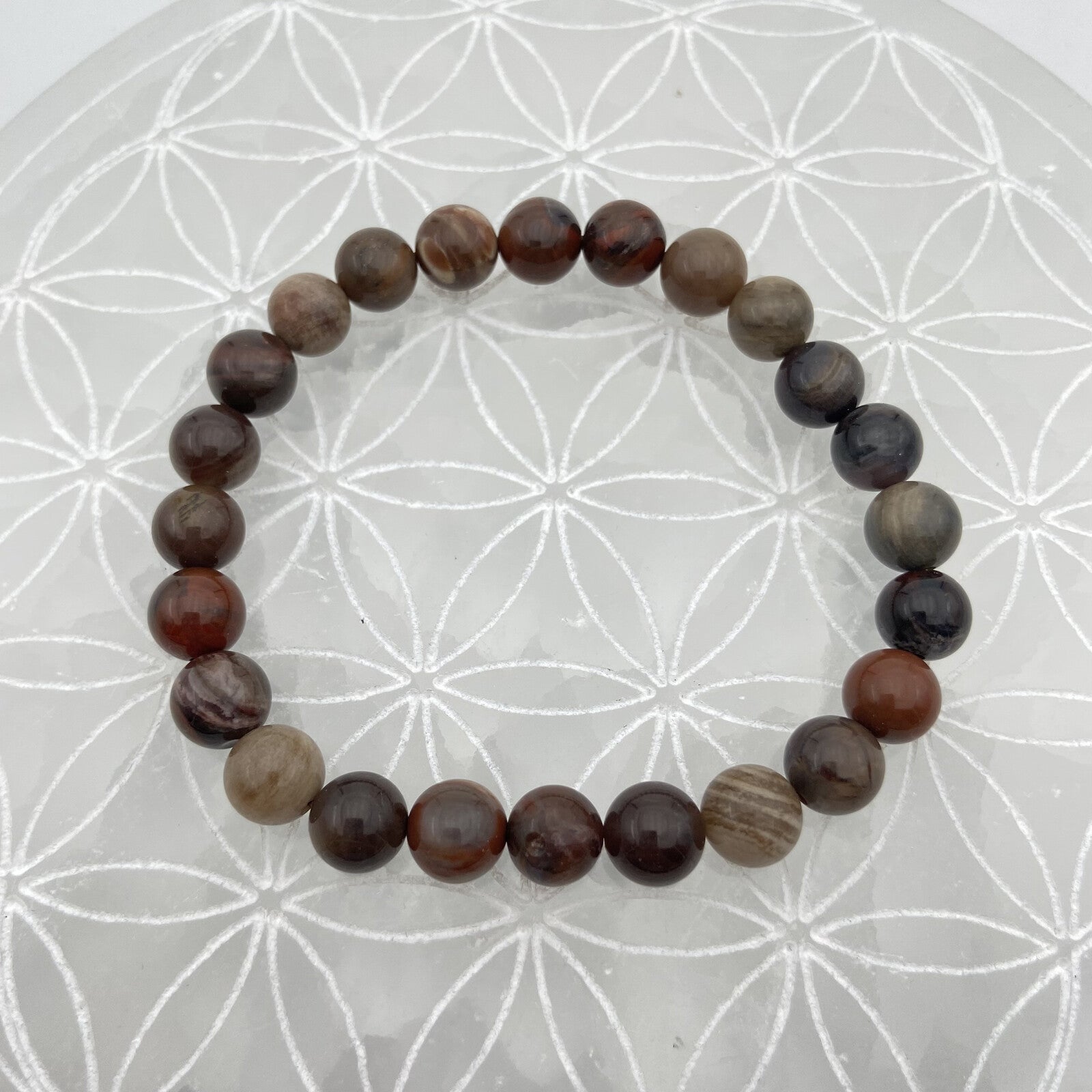 Bracelet - Bois Fossile (8 mm)