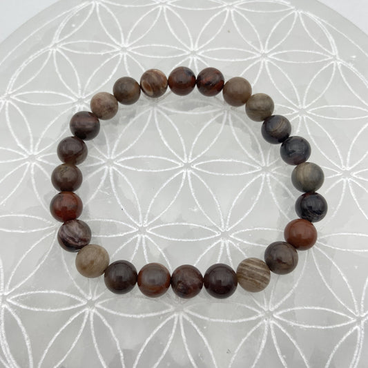 Bracelet - Bois Fossile (8 mm)