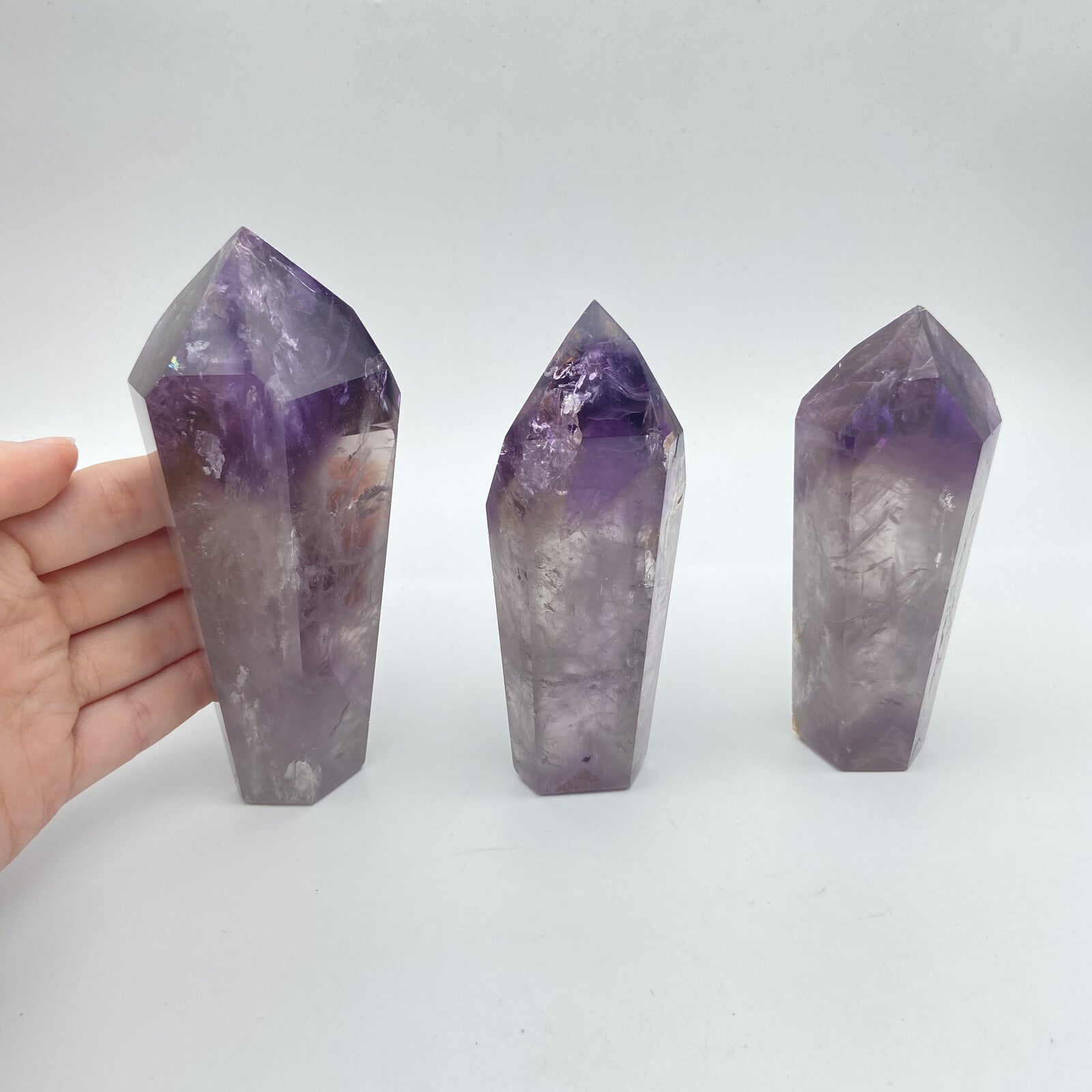 Lot de 3 Pointes - Améthyste Fantôme n°6