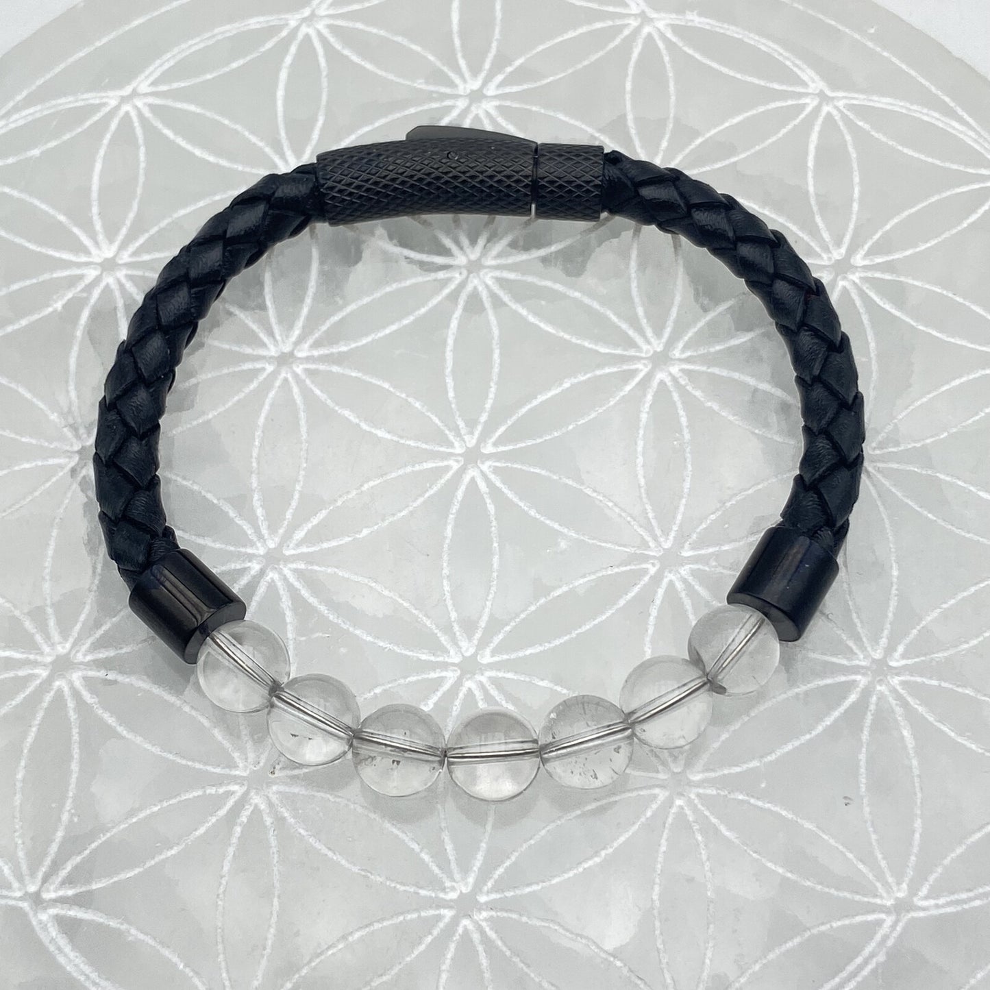 Bracelet Simple Cuir - Cristal de Roche