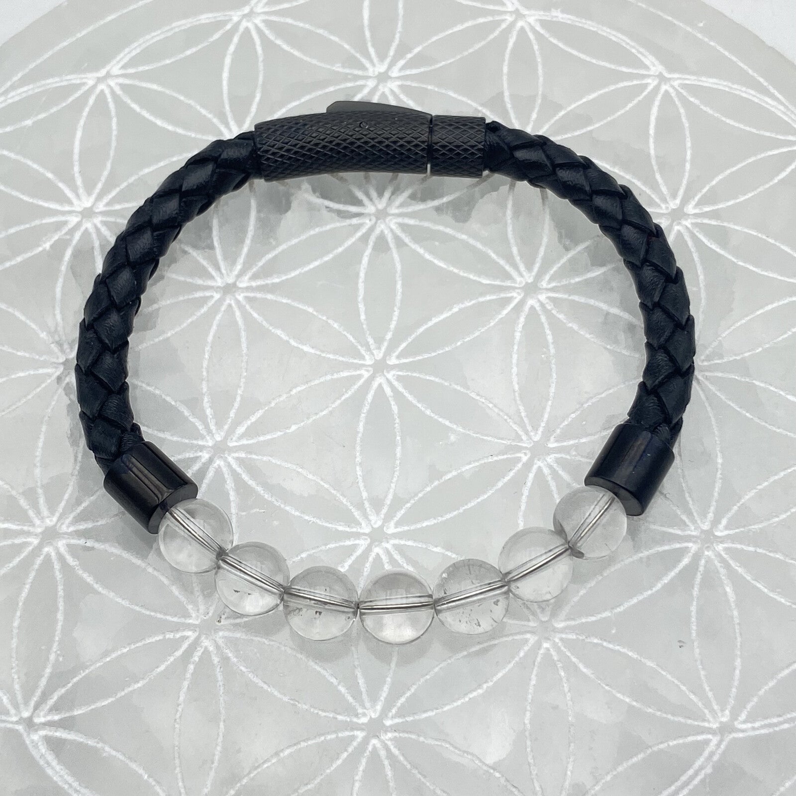 Bracelet Simple Cuir - Cristal de Roche