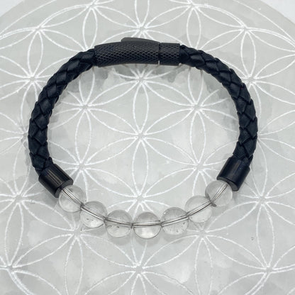 Bracelet Simple Cuir - Cristal de Roche