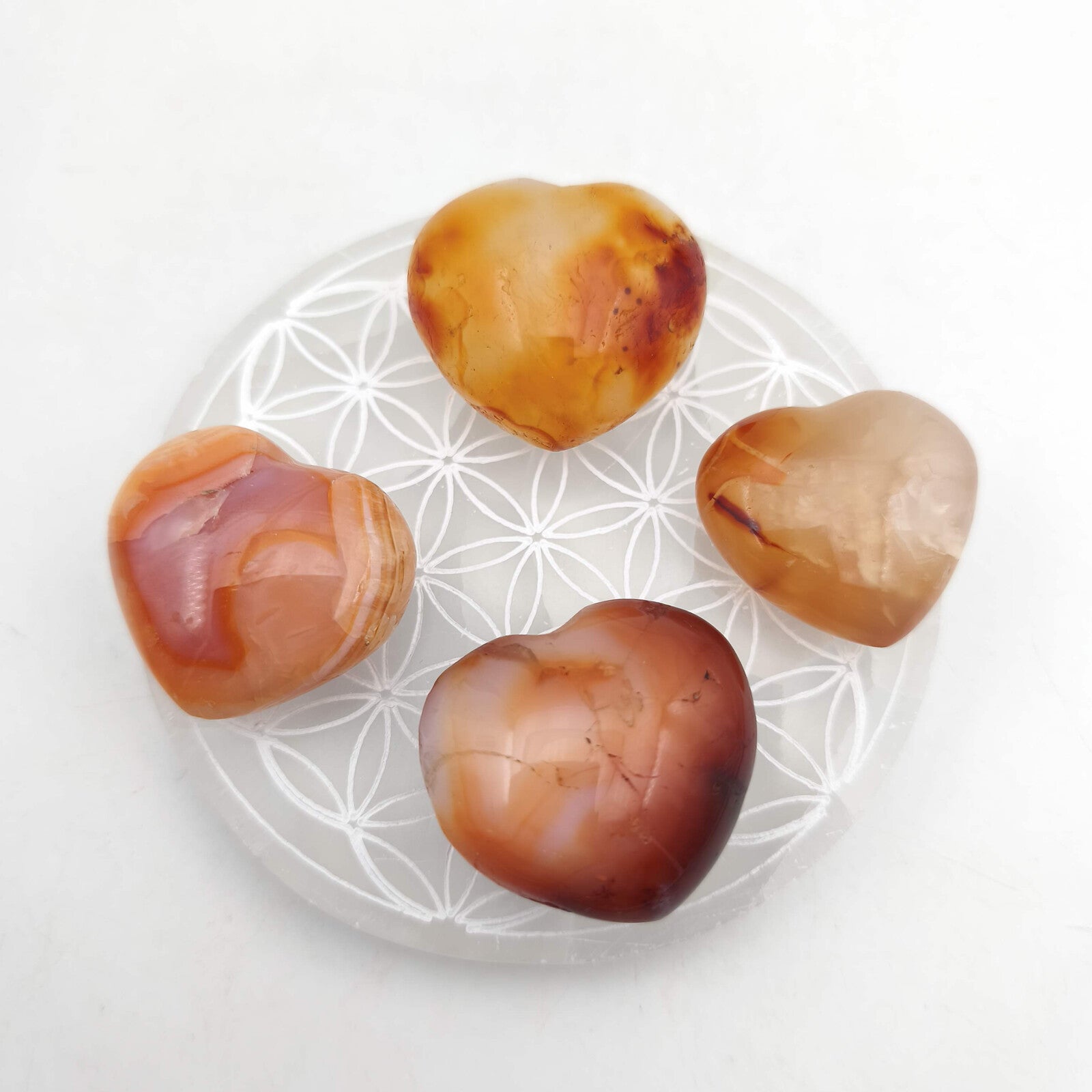 Petit Coeur - Cornaline - Taille G