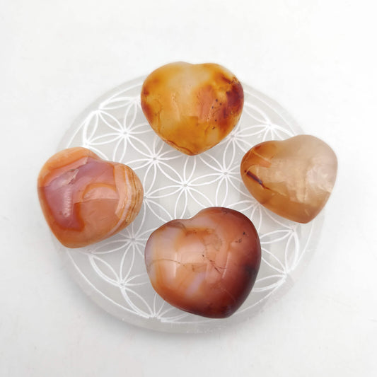 Petit Coeur - Cornaline - Taille G