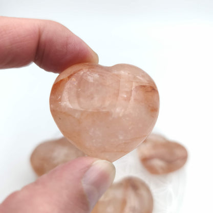 Petit Coeur - Quartz Morango / Hématoide - Taille G