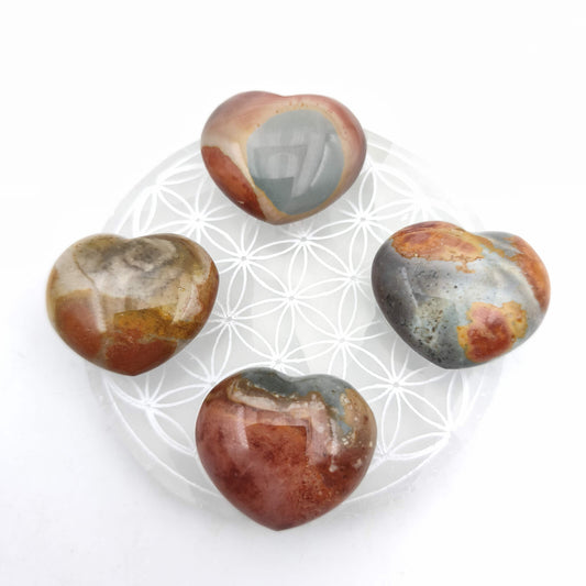 Petit Coeur - Jaspe Polychrome - Taille G