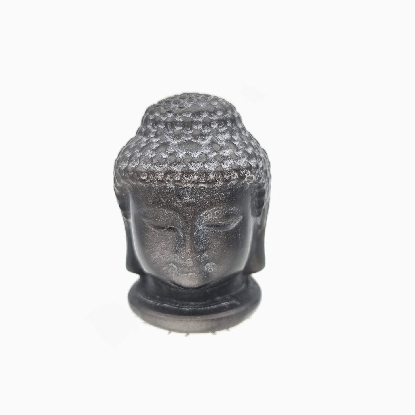 Tête de Bouddha - Obsidienne argentée - 5 cm
