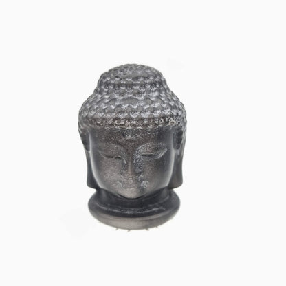 Tête de Bouddha - Obsidienne argentée - 5 cm