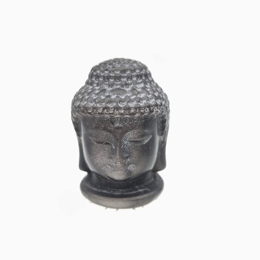 Tête de Bouddha - Obsidienne argentée - 5 cm