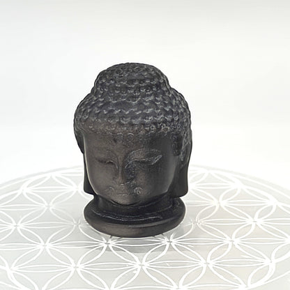 Tête de Bouddha - Obsidienne argentée - 5 cm