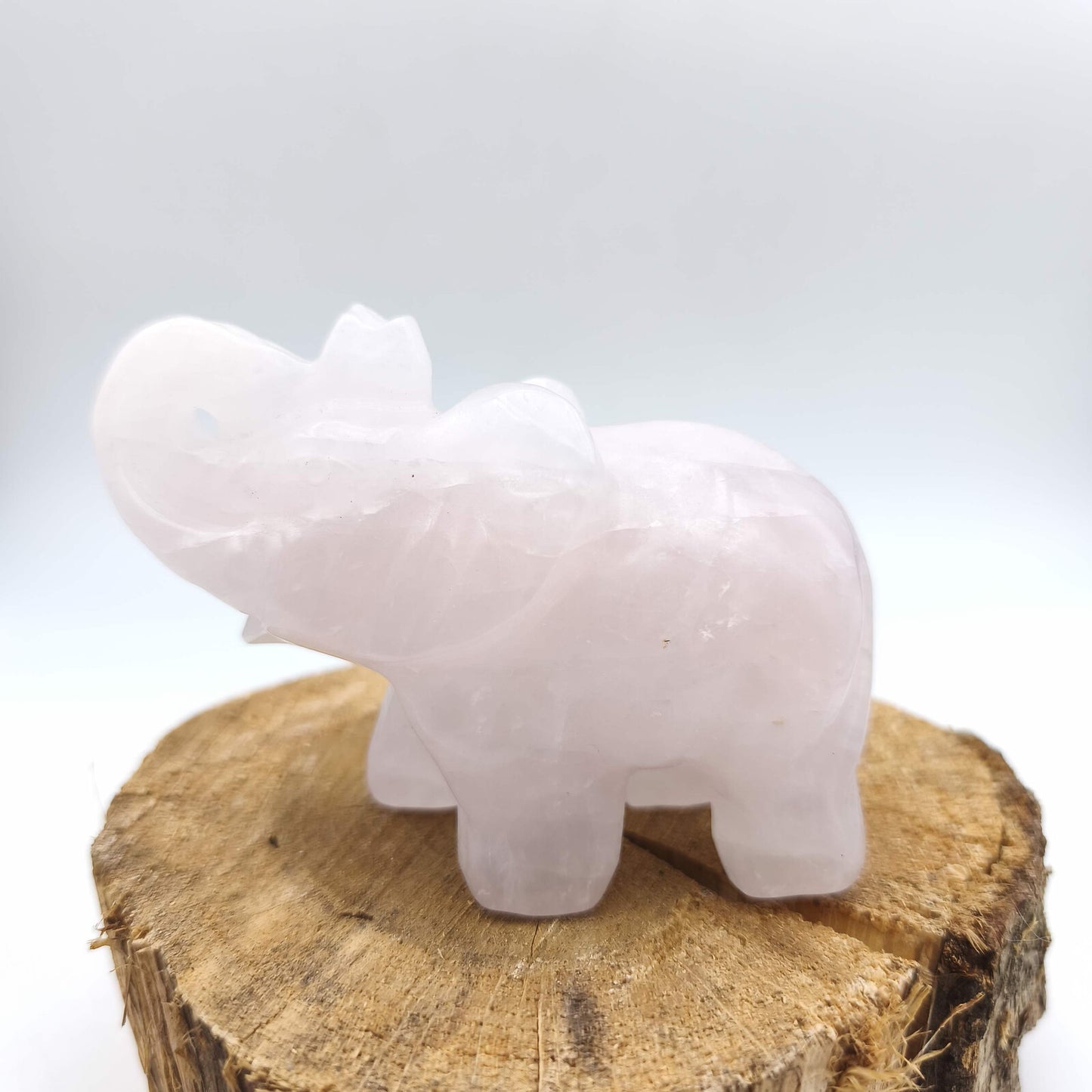 Eléphant - Quartz rose - 10 cm