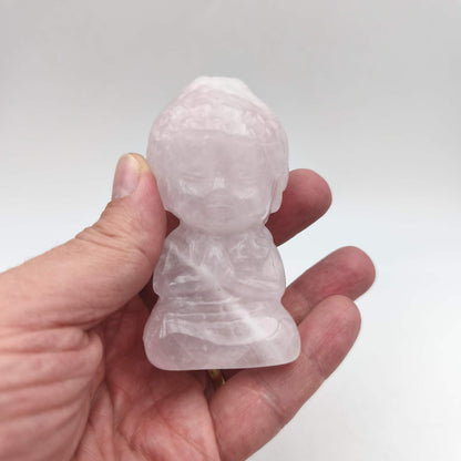 Bouddha - Quartz rose - 8 cm