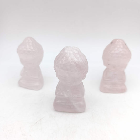 Bouddha - Quartz rose - 8 cm