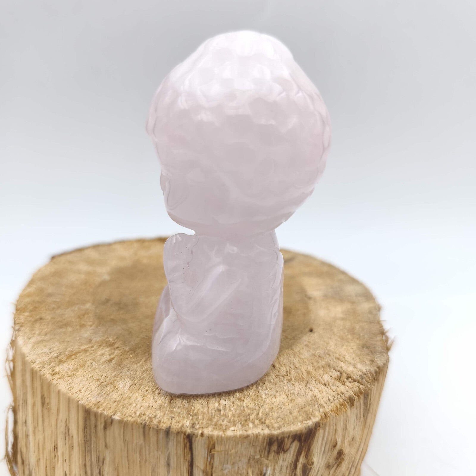 Bouddha - Quartz rose - 8 cm