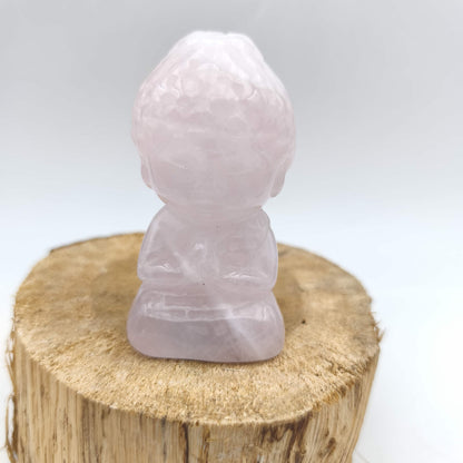 Bouddha - Quartz rose - 8 cm