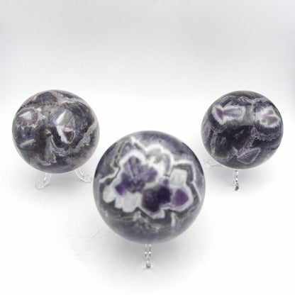 Sphère - Améthyste chevron - 8 cm