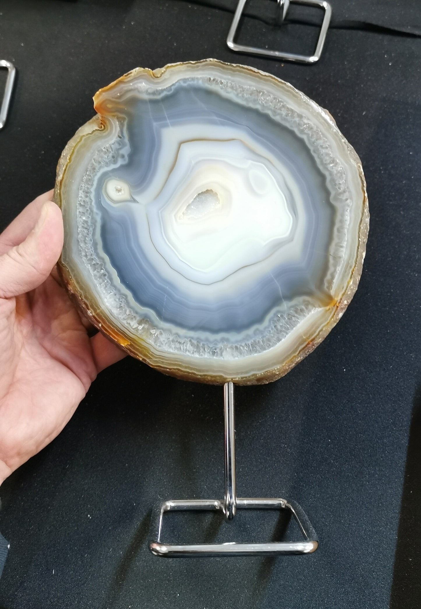 Agate - tranches sur base inox - 1Kg