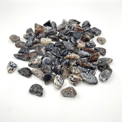 Pierres Roulées - Agate Plume / Demi Agate Polie