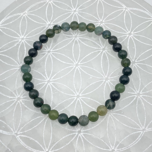 Bracelet - Agate Mousse (6 mm)