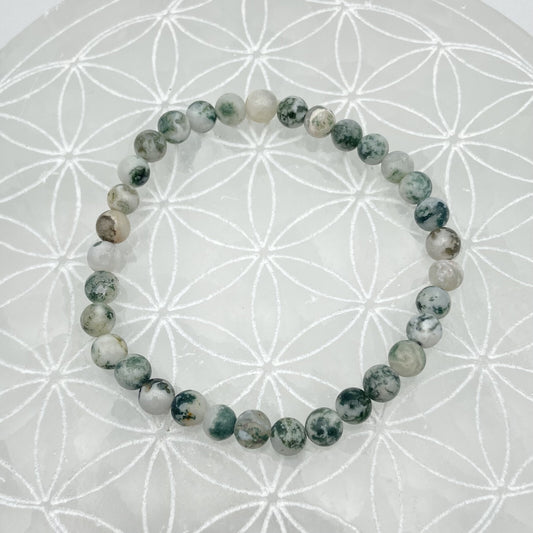 Bracelet - Agate Arbre (6 mm)