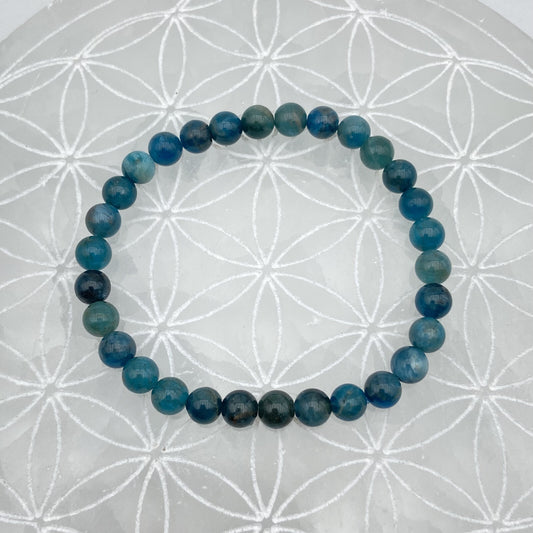 Bracelet - Apatite Bleue (6 mm)