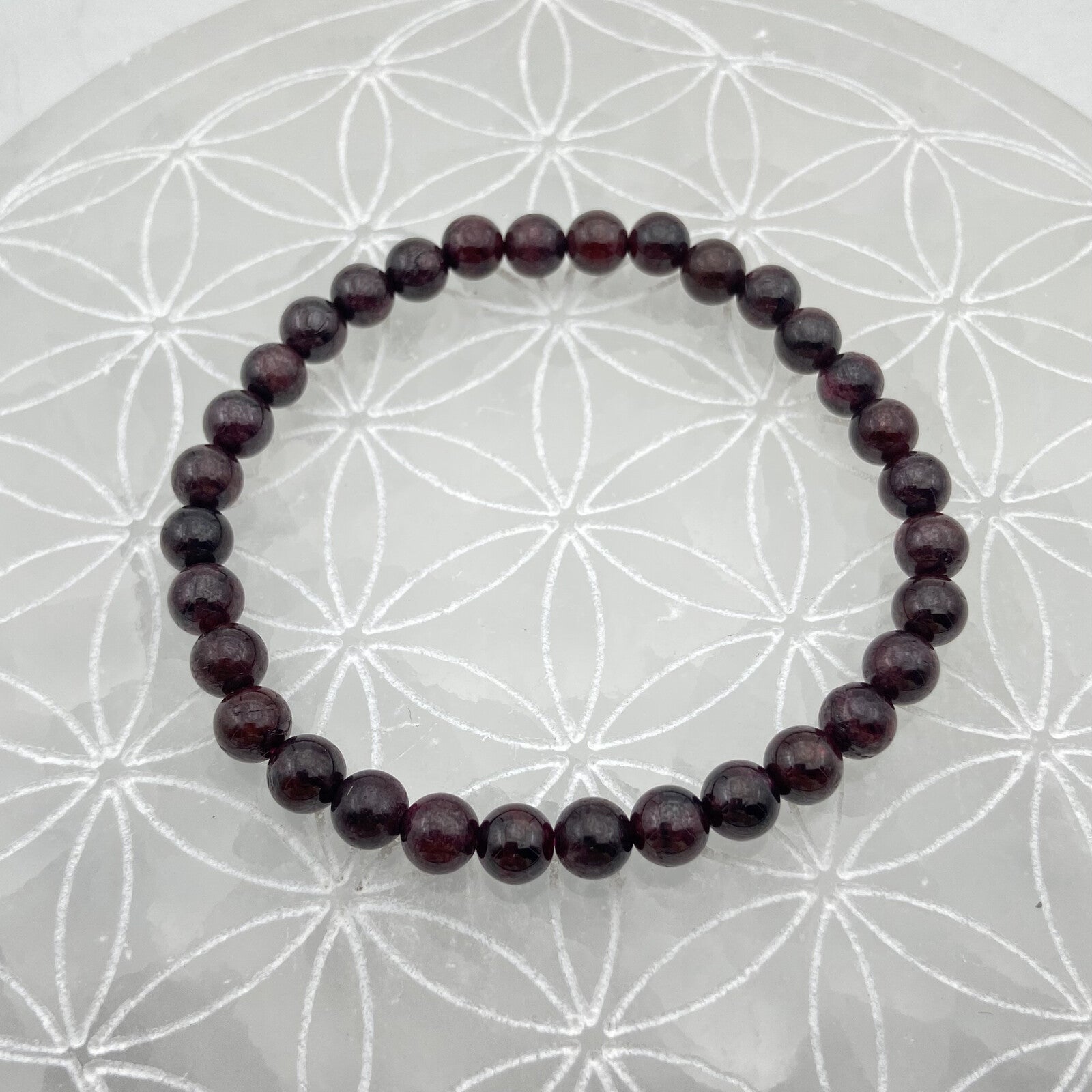 Bracelet - Grenat (6 mm)