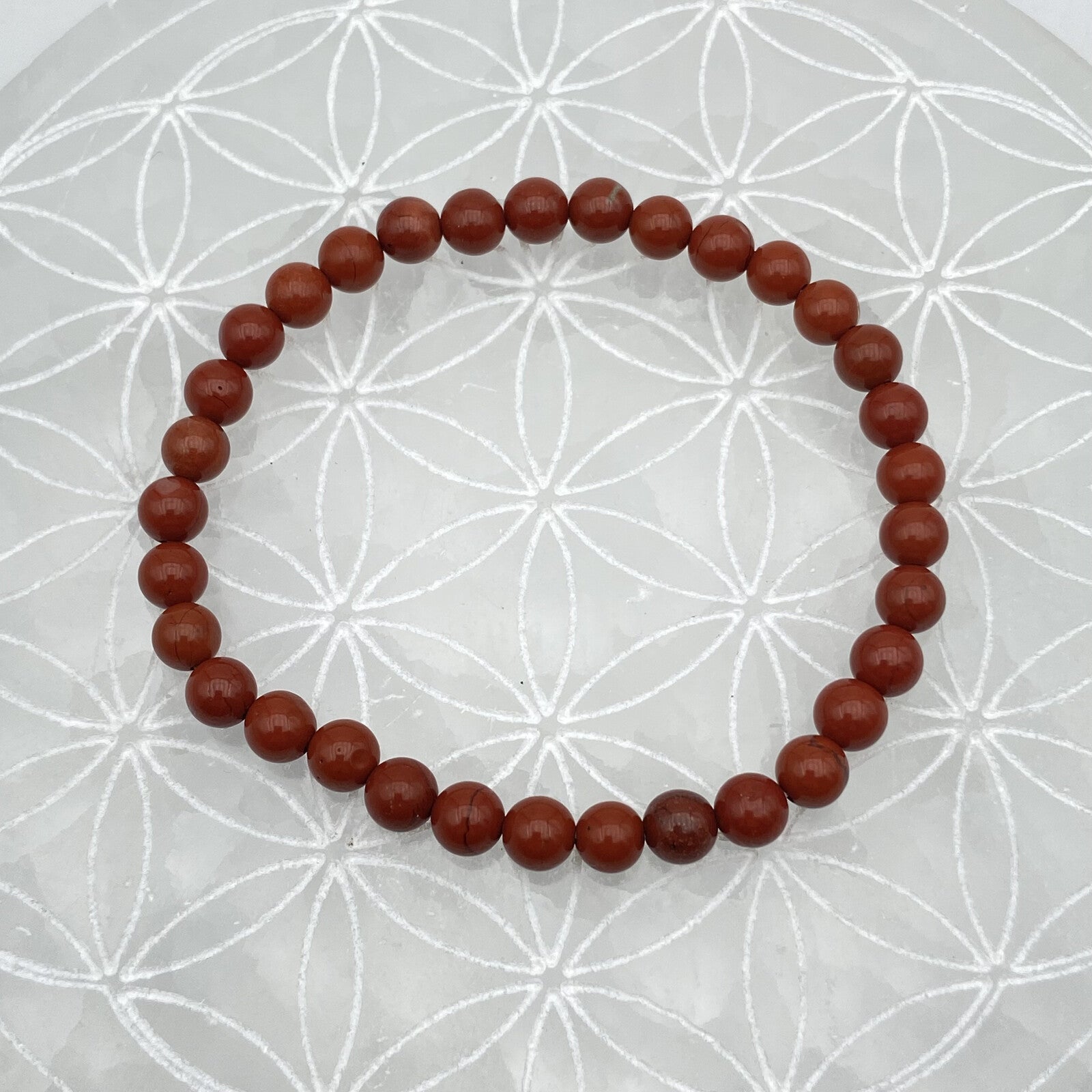 Bracelet - Jaspe Rouge (6 mm)