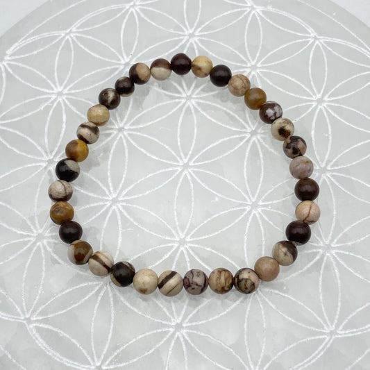 Bracelet - Jaspe Zèbre (6 mm)