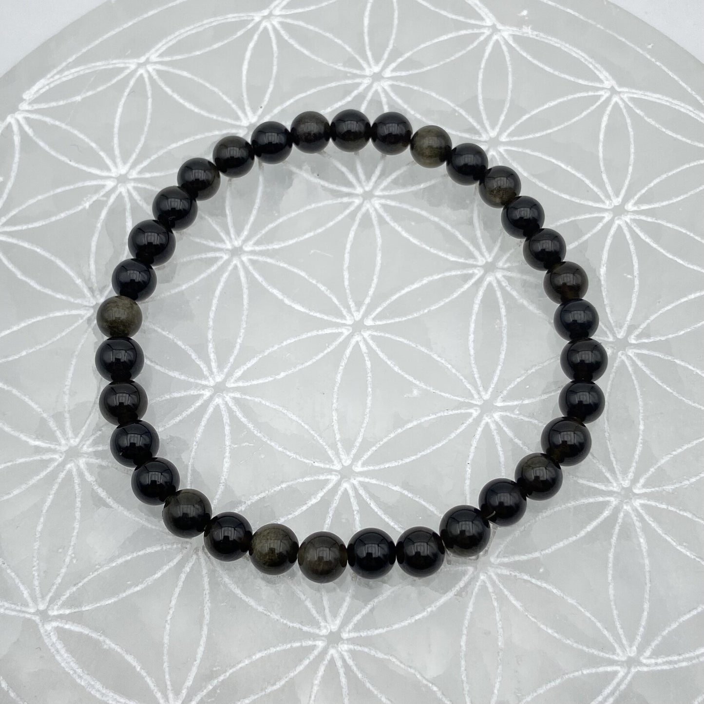 Bracelet - Obsidienne Dorée (6 mm)