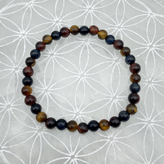 Bracelet - Mix Oeil de Tigre, Taureau, Faucon (6 mm)