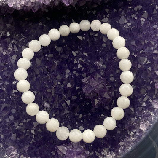Bracelet - Pierre de Lune Opaque (6 mm)