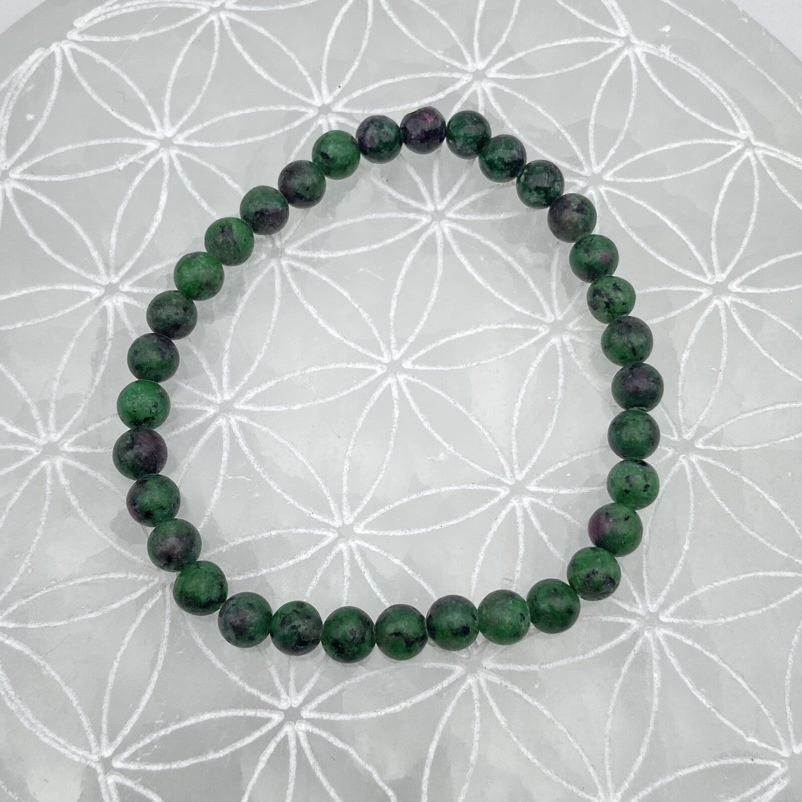 Bracelet - Rubis / Zoïsite (6 mm)