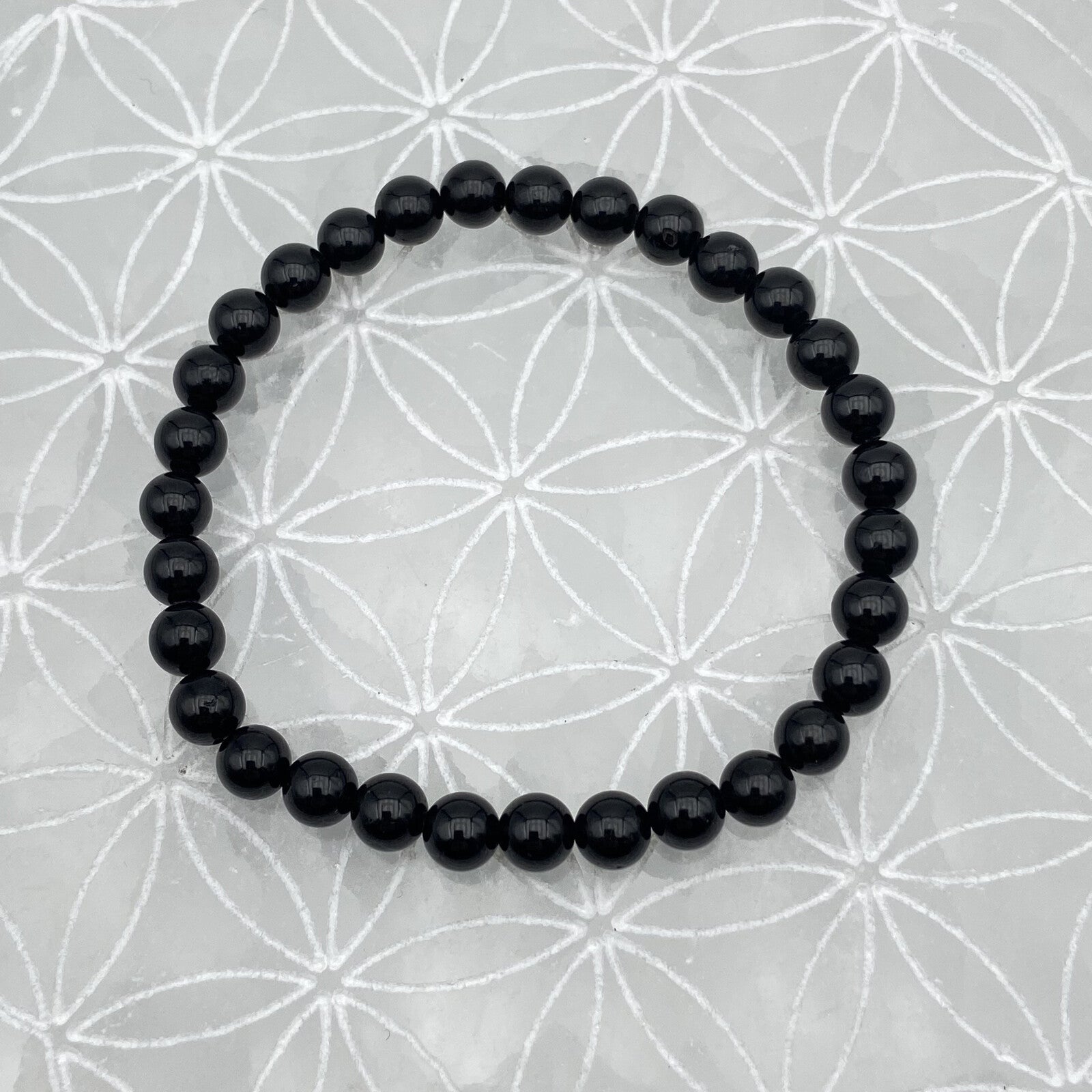 Bracelet - Tourmaline Noire (6 mm)