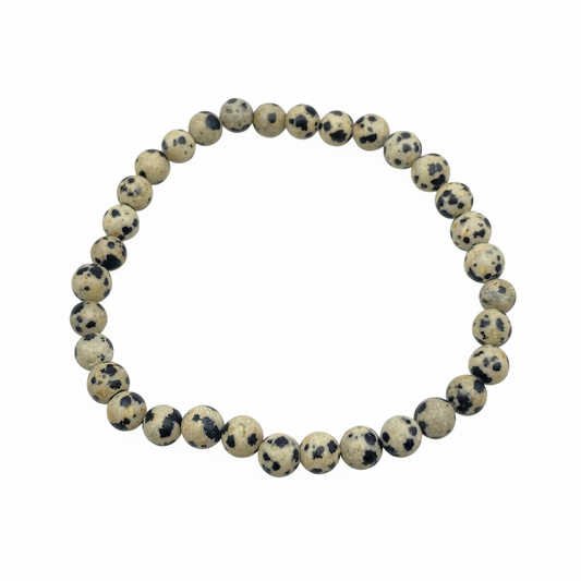 Bracelet en perles - Jaspe Dalmatien (6 mm)