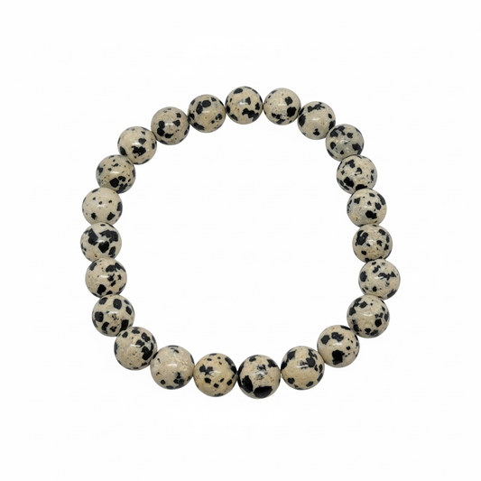 Bracelet en perles - Jaspe Dalmatien (8 mm)